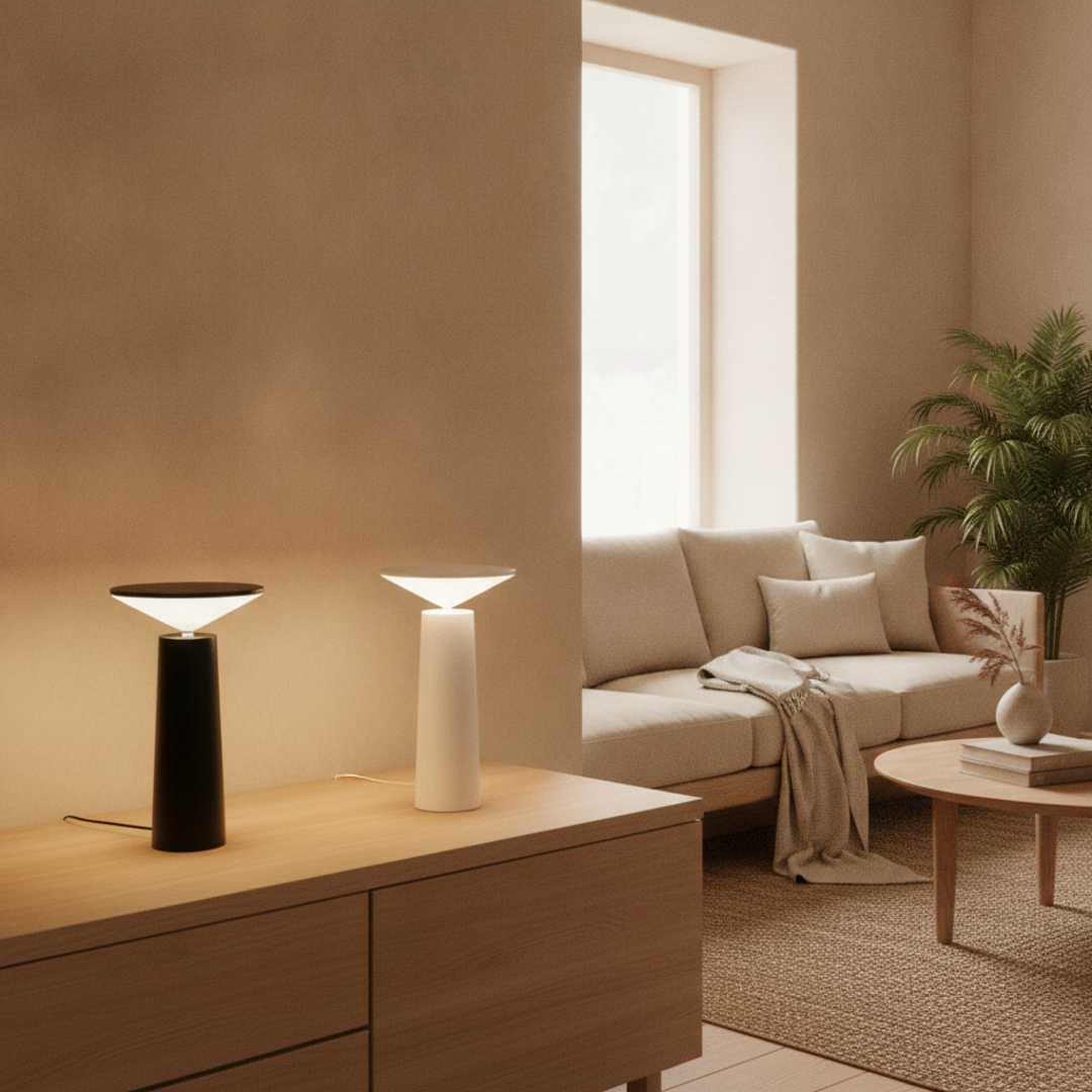 Keldvik — Mistbloom Table Lamp, Touch-Sensitive Metal and Plastic — Nordic Japandi Living Room, square 1