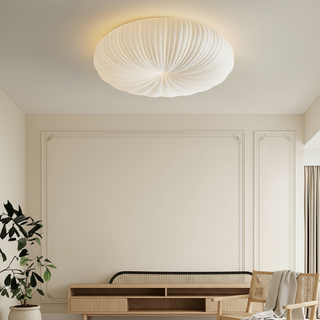 Keldvik — Hvid Ceiling Lamp, Soft PE Acrylic Shade — Nordic Japandi Living Room, square 4
