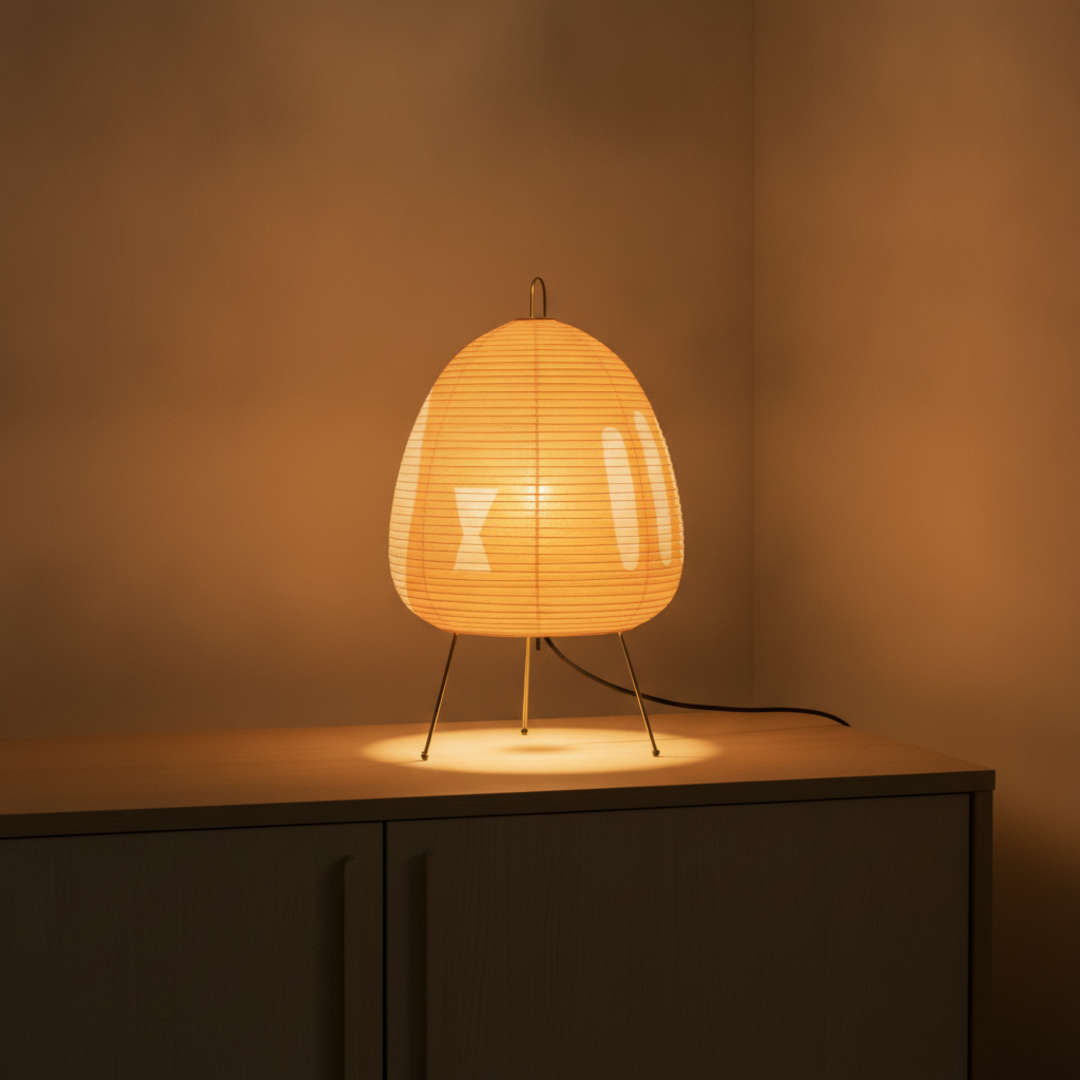 Keldvik — Serenitea Table Lamp, Handcrafted Rice Paper Shade — Warm Neutral Studio, square 2