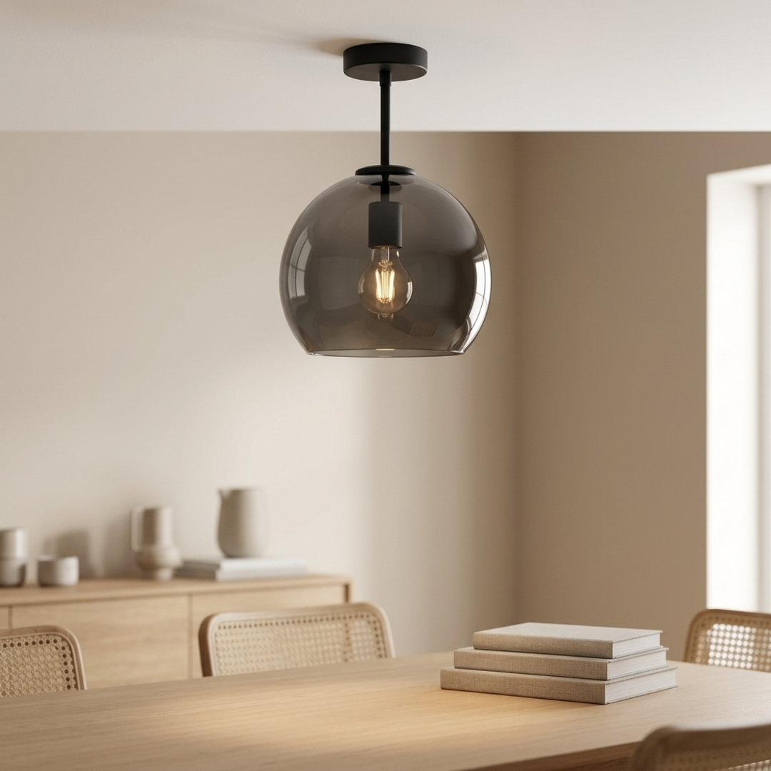 Keldvik — Glasthra Ceiling Light, Tinted Glass Shade — Modern Home Interior, square 2