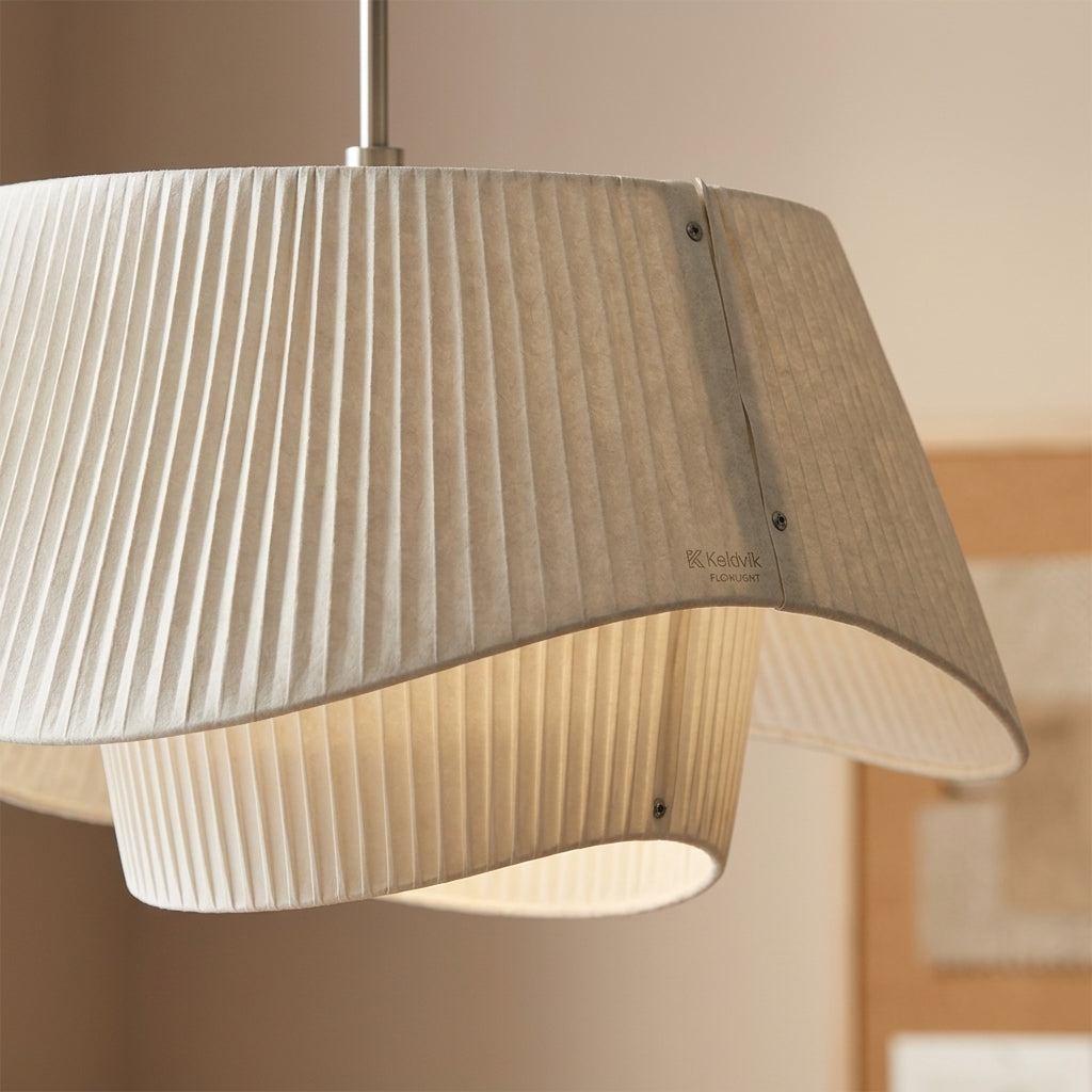 Flowlight Pendant Light, Tyvek Acrylic in Beige or White