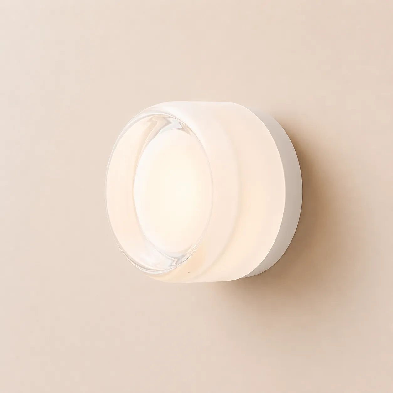 Ember Wall Lamp, Dimpled Smoked Grey Glass