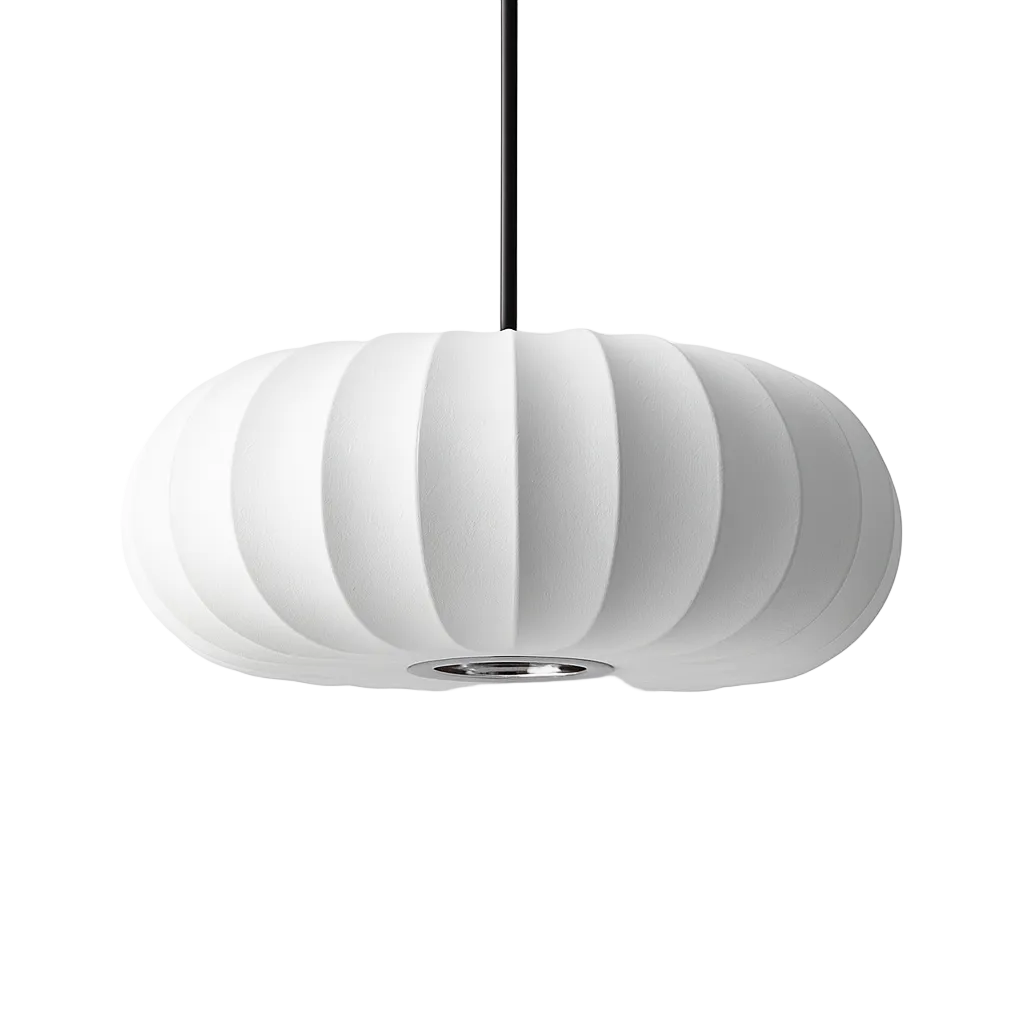 Keldvik - Silkhaven Pendant Light, Handcrafted Silk Shade