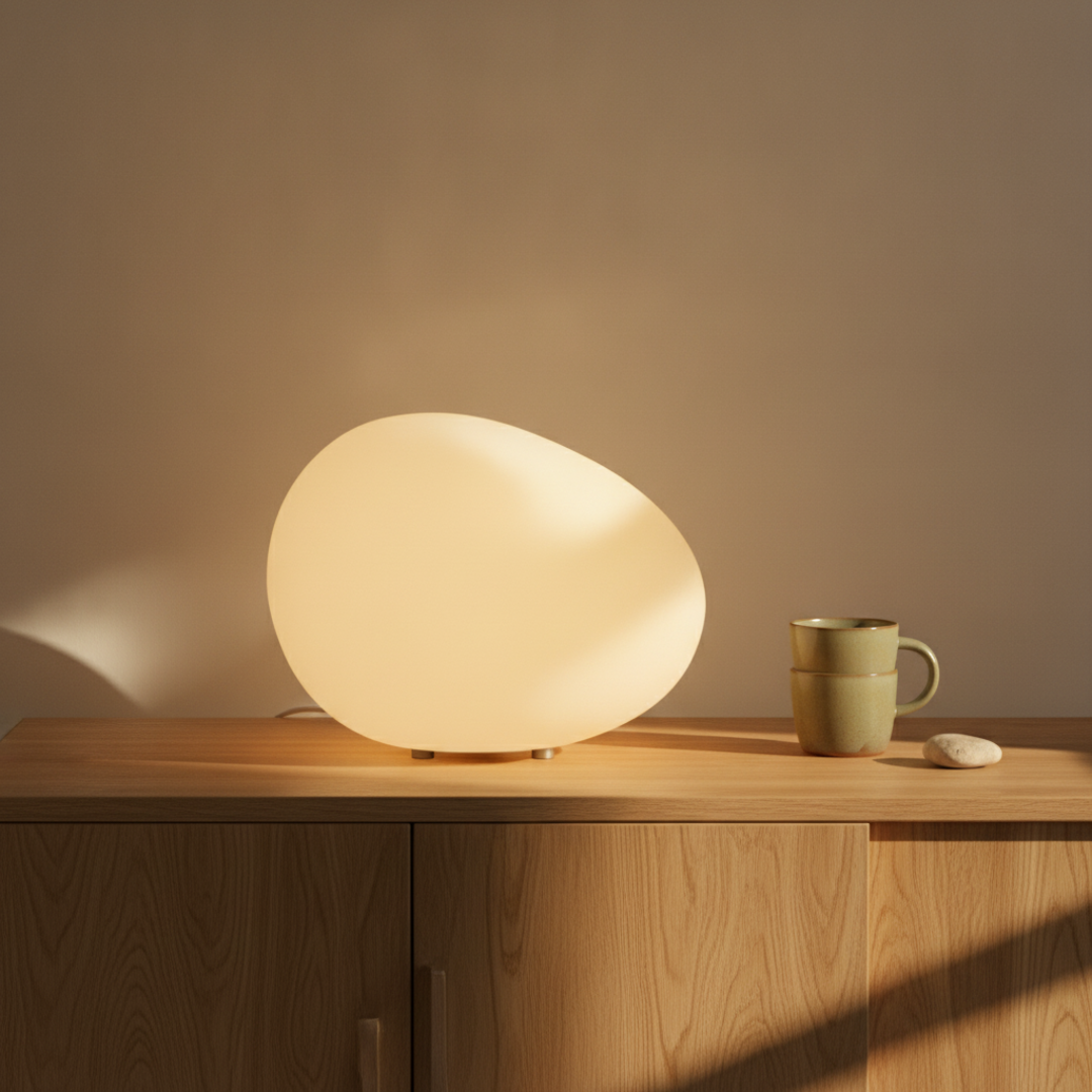Keldvik — Pebblecrest Table Lamp, Warm White Acrylic — Premium Catalog Look, square 1