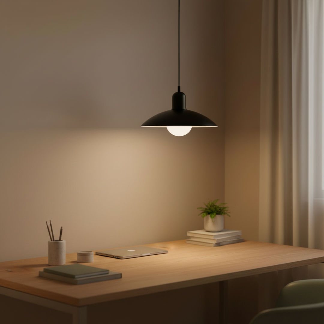 Keldvik — Emberline Pendant Light, Durable Iron in Macaron Hues — Office Desk, square 1