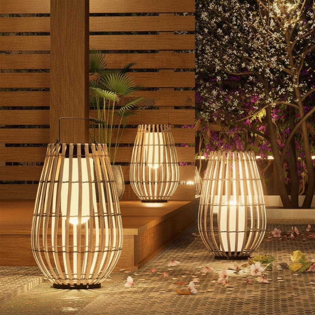 Keldvik — Sundew Outdoor Lamp, Handwoven Rattan — Outdoor Patio, square 4