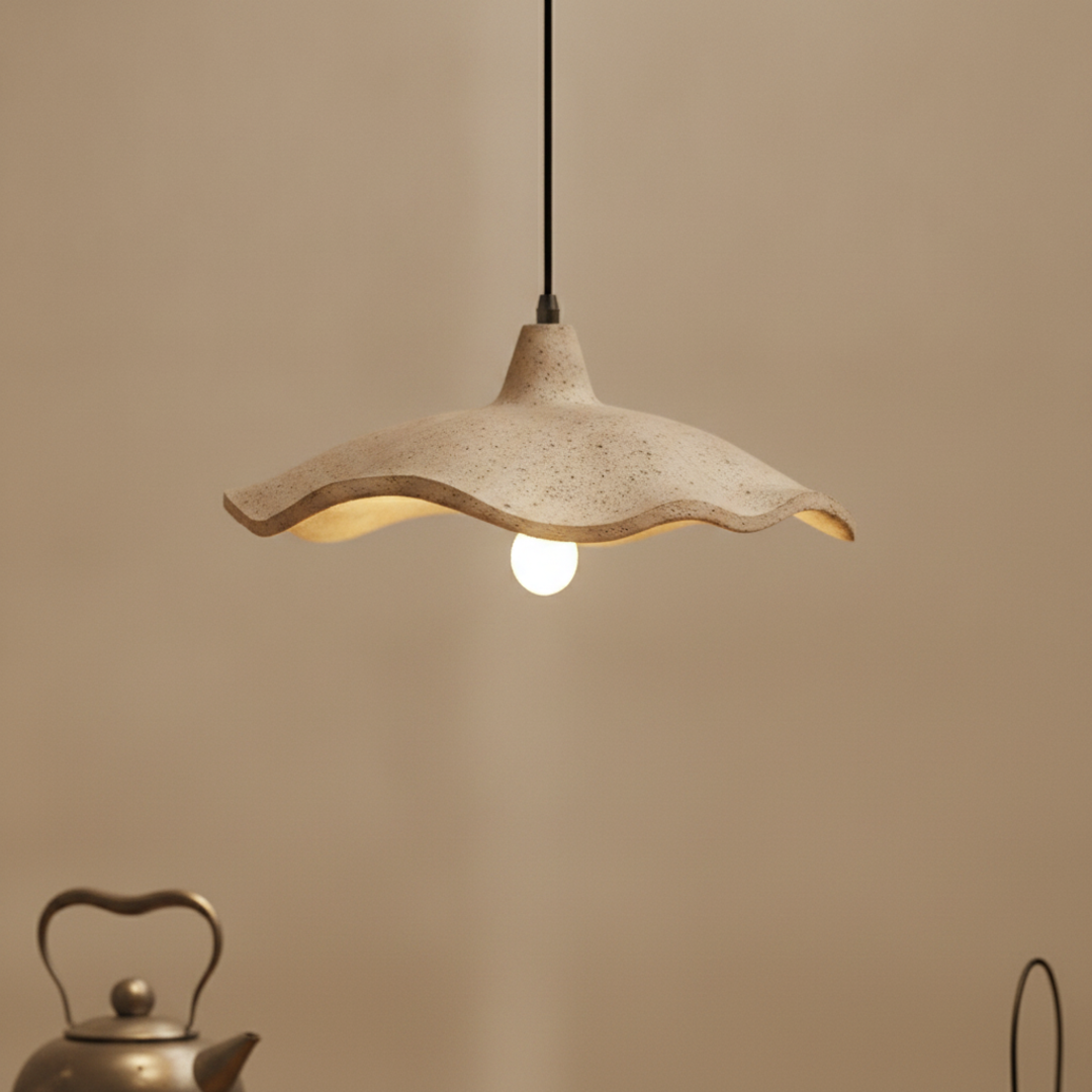 Keldvik — Floraluxe Pendant Light, Handcrafted Cement Design — Warm Neutral Studio, square 1