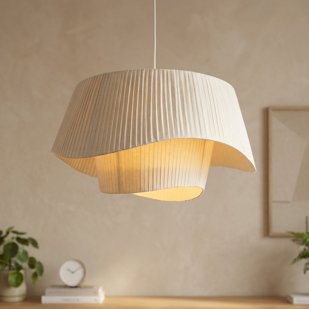 Flowlight Pendant Light, Tyvek Acrylic in Beige or White