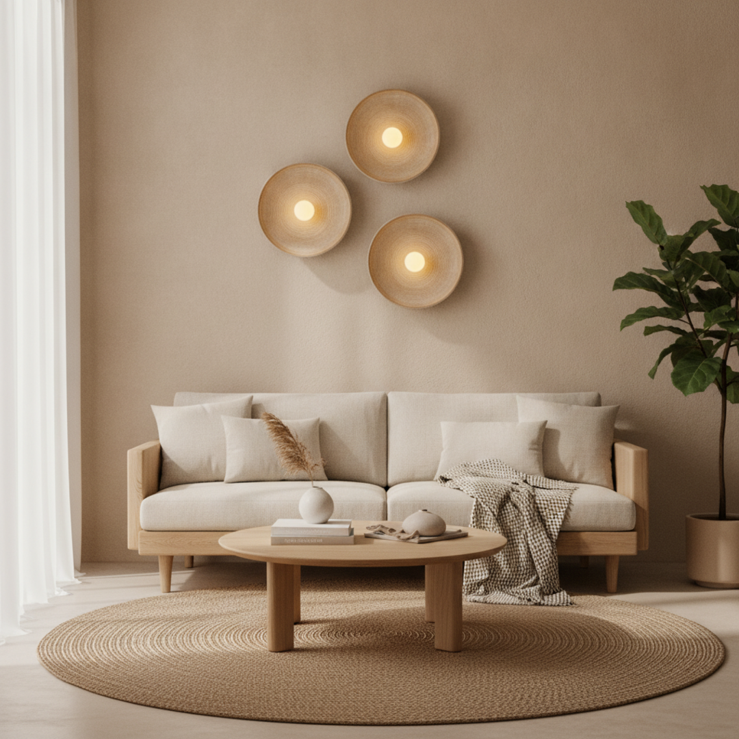 Keldvik — Kvist Wall Light, Natural Wood Effect Finish — Nordic Japandi Living Room, square 2
