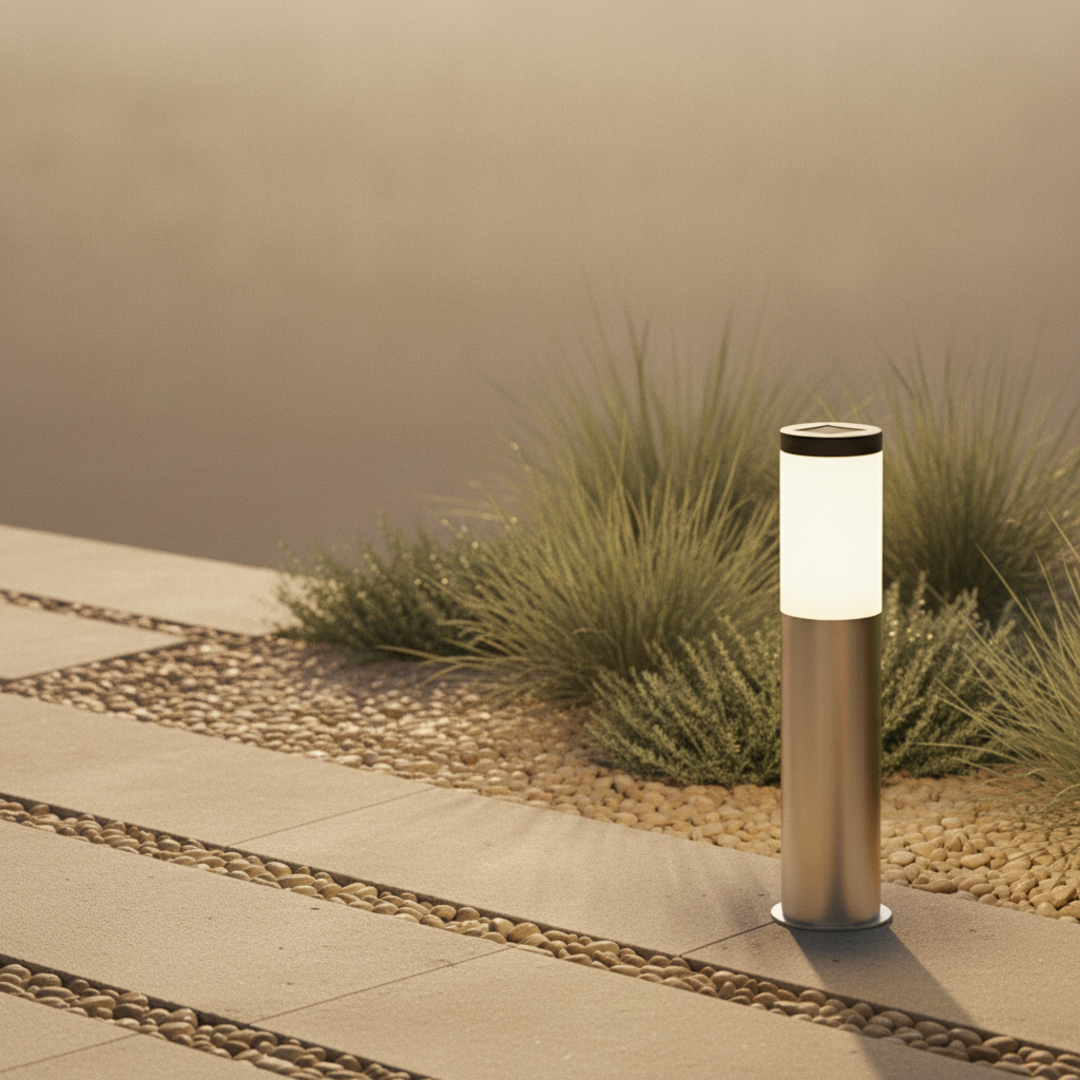Keldvik — Solen Outdoor Lamp, Stainless Steel Solar Light — Modern Garden with Solar Lights, square 2