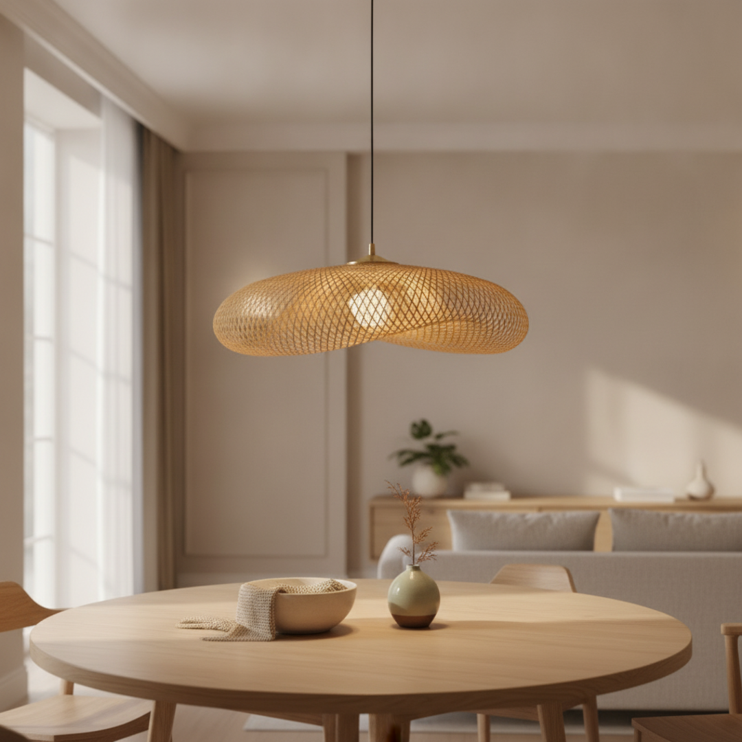 Keldvik — BambooHaven Pendant Light, Handwoven Natural Bamboo — Modern Home Interior, square 2