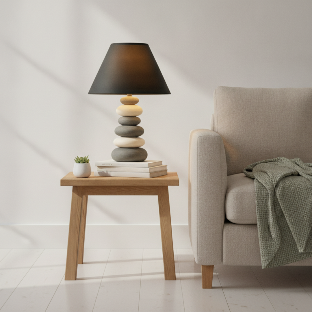Keldvik — Stonehaven Table Lamp, Premium Ceramic with Fabric Shade — Scandinavian Minimal Interior, square 2