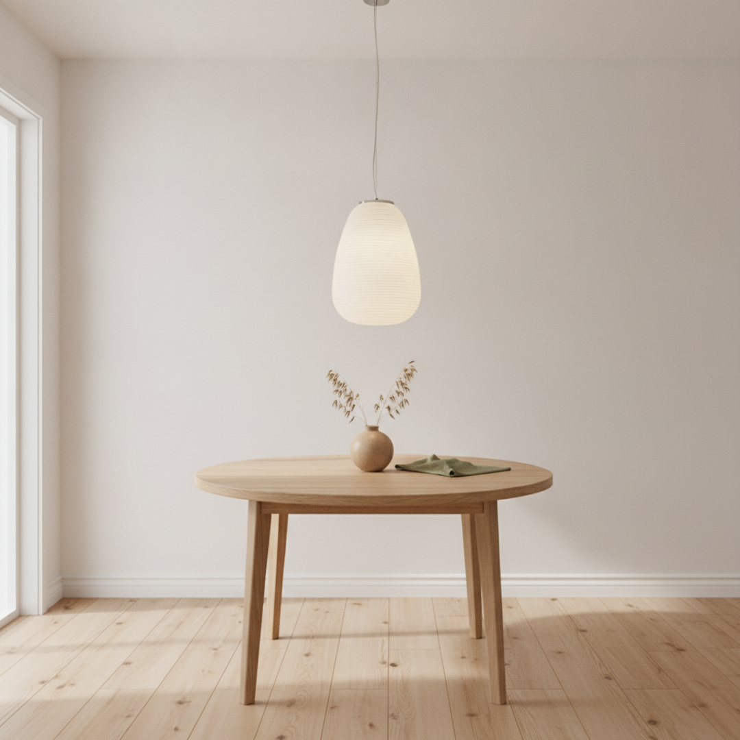 Keldvik — Opaline Pendant Light, Ribbed Frosted Glass — Scandinavian Minimal Interior, square 2