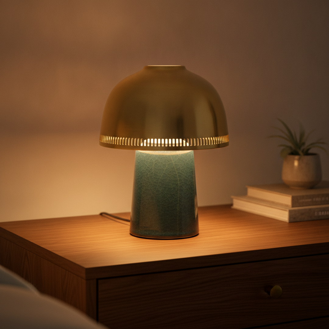 Keldvik — Kintsu Table Lamp, Hand-Sculpted Crackle Glaze Ceramic — Luxury Interior, square 2