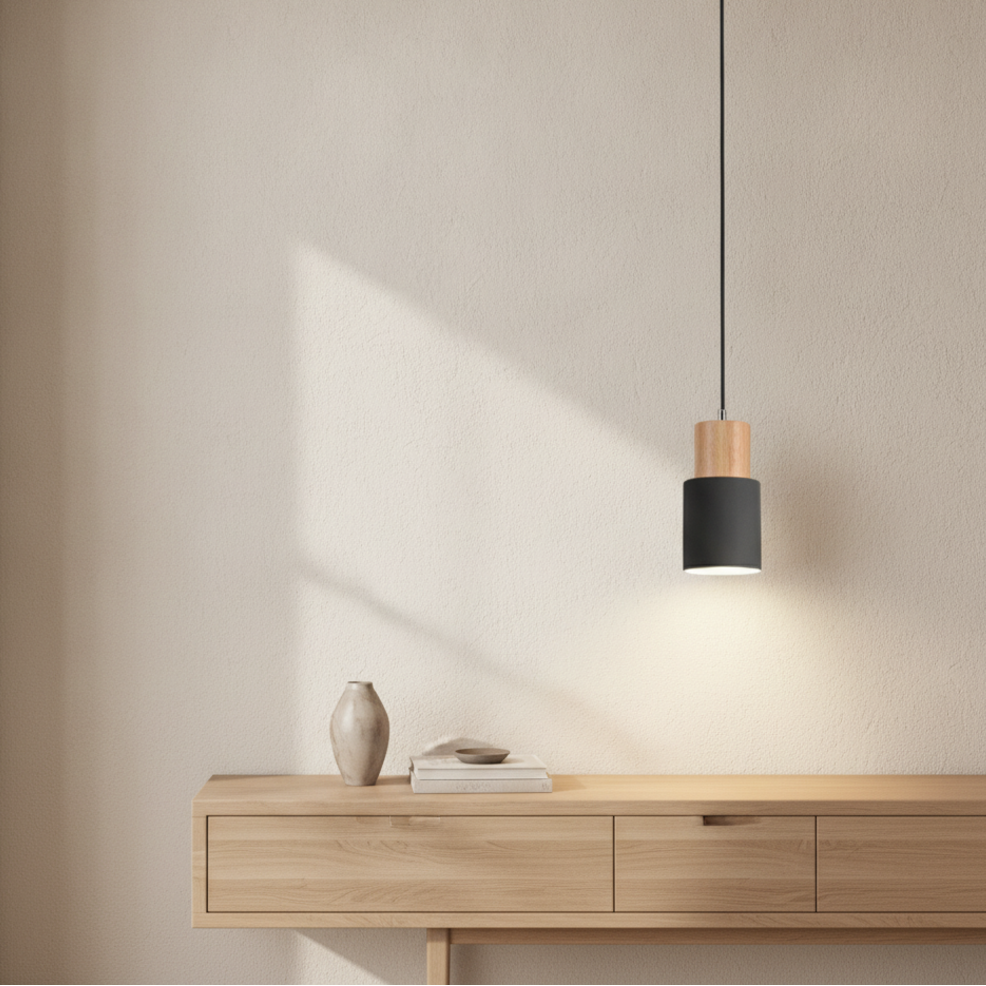 Keldvik — Woodhue Pendant Light, Natural Wood and Iron — Luxury Interior, square 2