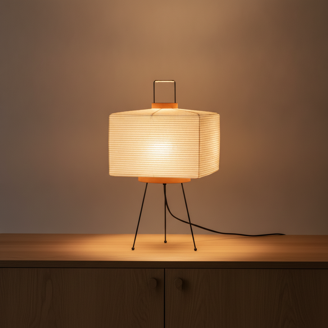 Keldvik — Moonlit Table Lamp, Hand-Folded Washi Shade — Premium Catalog Look, square 3