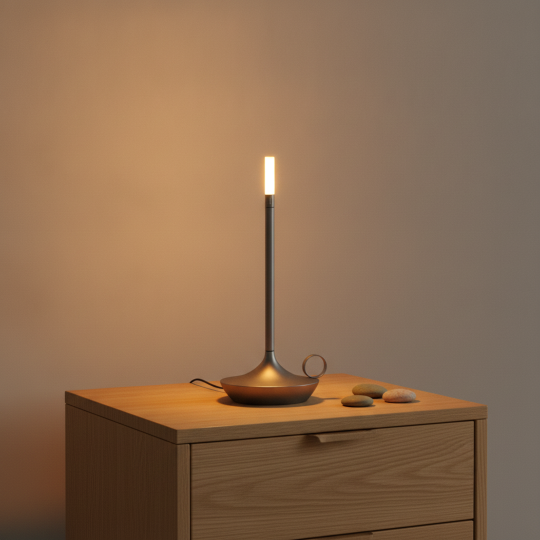 Keldvik — Svelte Table Lamp, Brushed Aluminium Finish — Premium Catalog Look, square 1