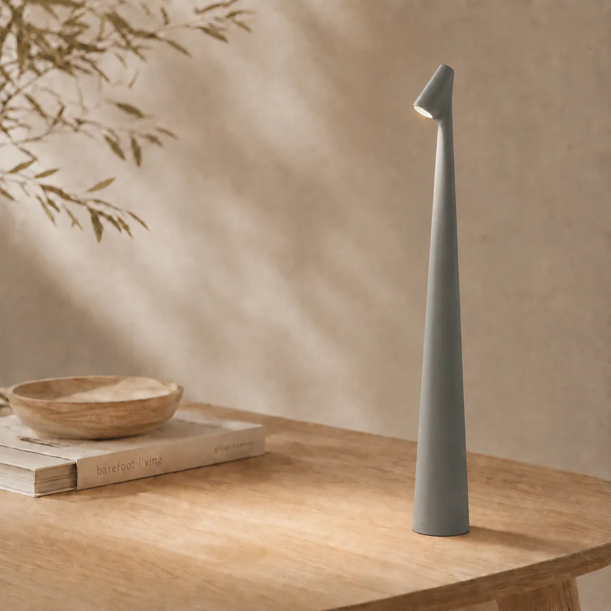Duskspire Table Lamp, Matte Aluminium with Polycarbonate Diffuser