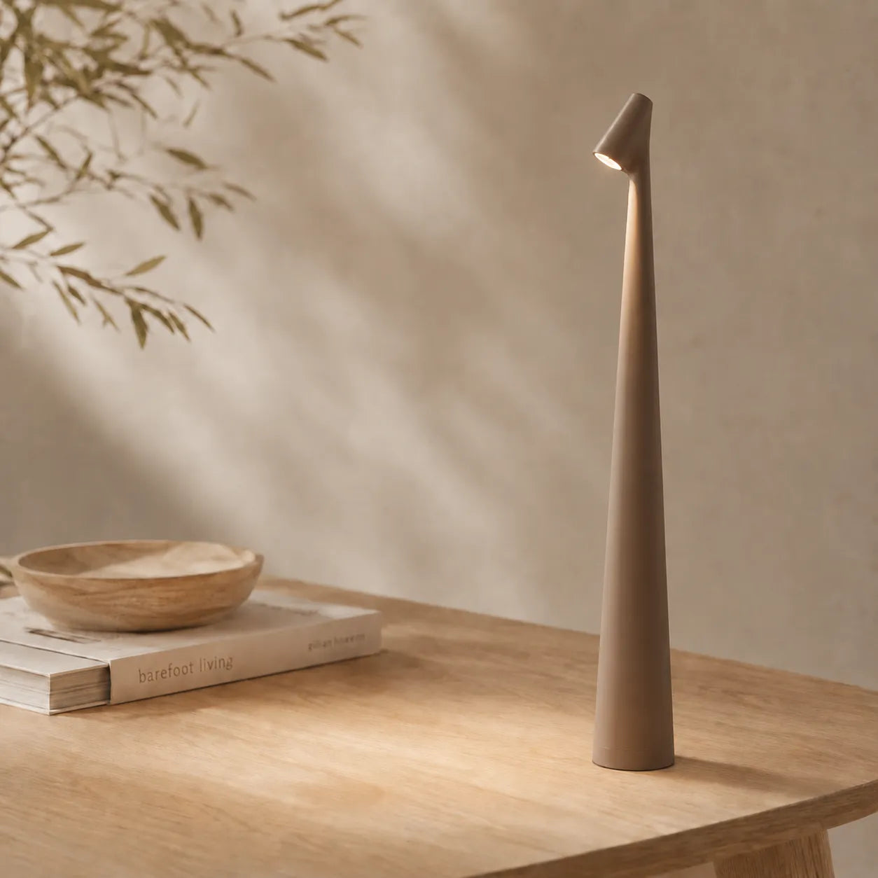 Duskspire Table Lamp, Matte Aluminium with Polycarbonate Diffuser
