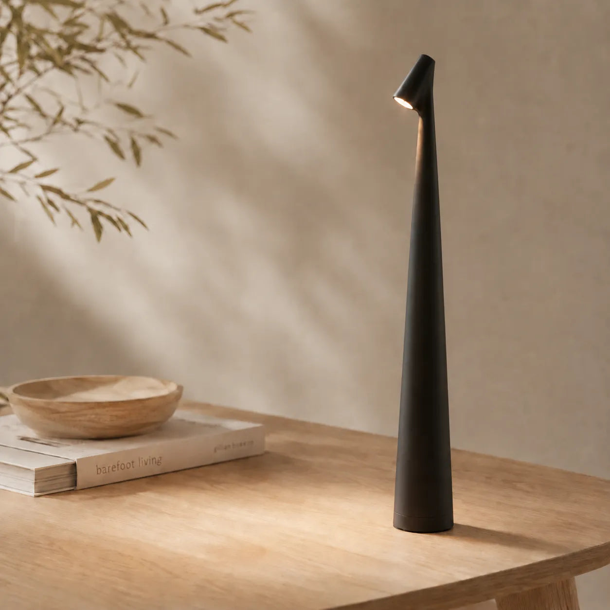 Duskspire Table Lamp, Matte Aluminium with Polycarbonate Diffuser
