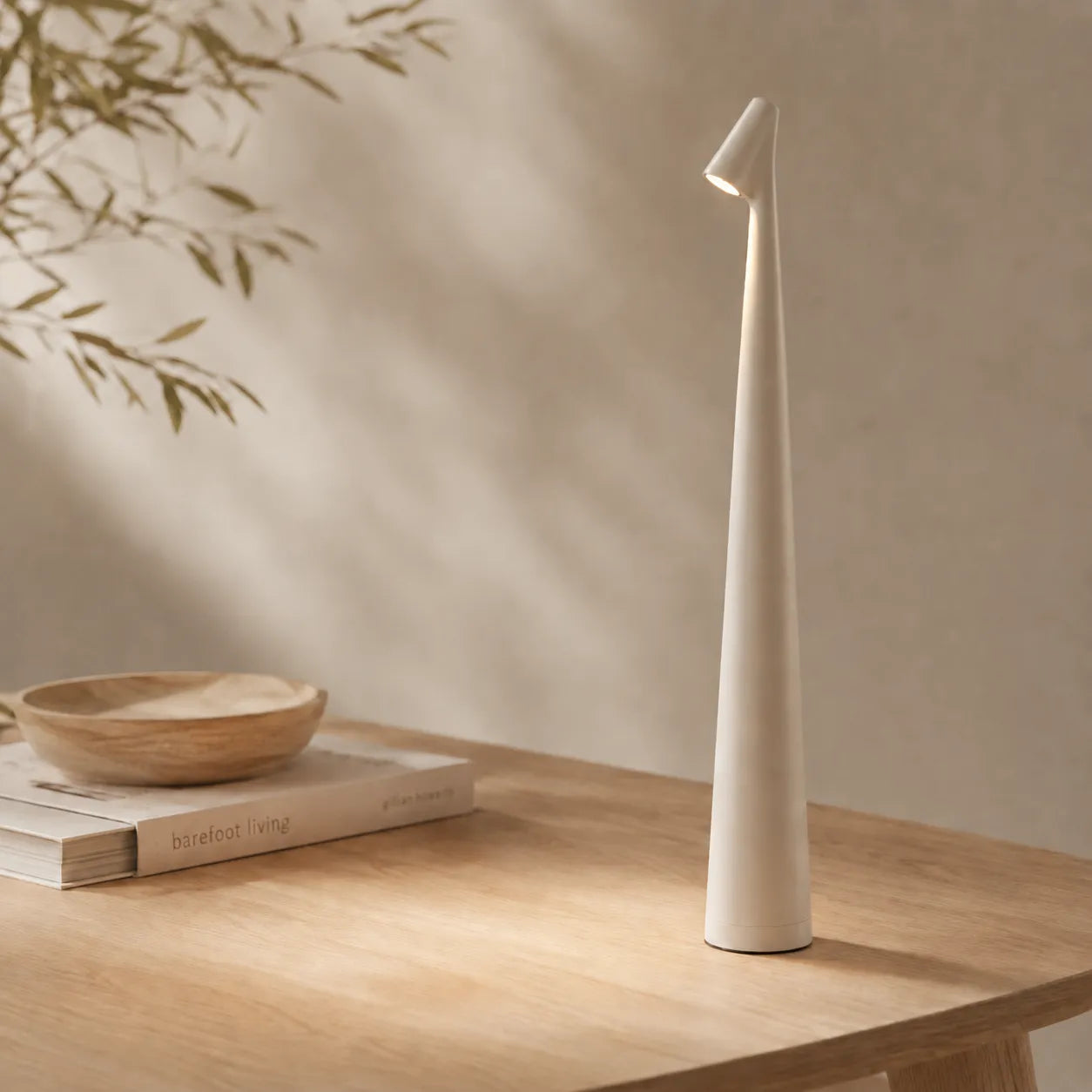 Duskspire Table Lamp, Matte Aluminium with Polycarbonate Diffuser