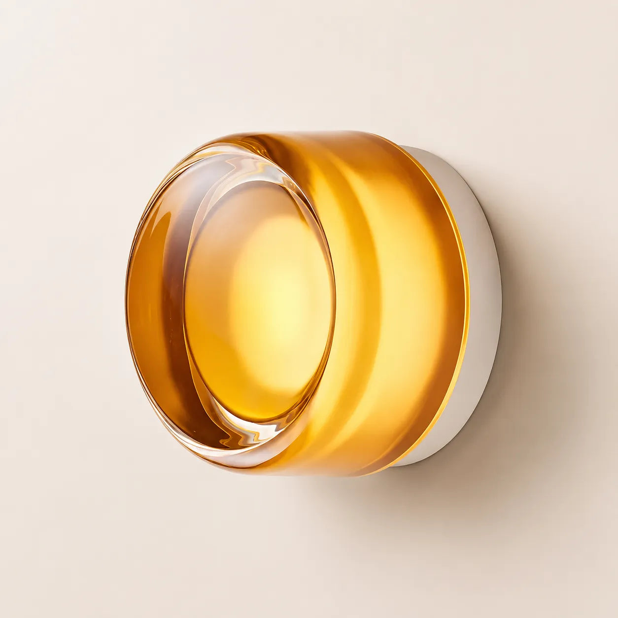 Ember Wall Lamp, Dimpled Smoked Grey Glass