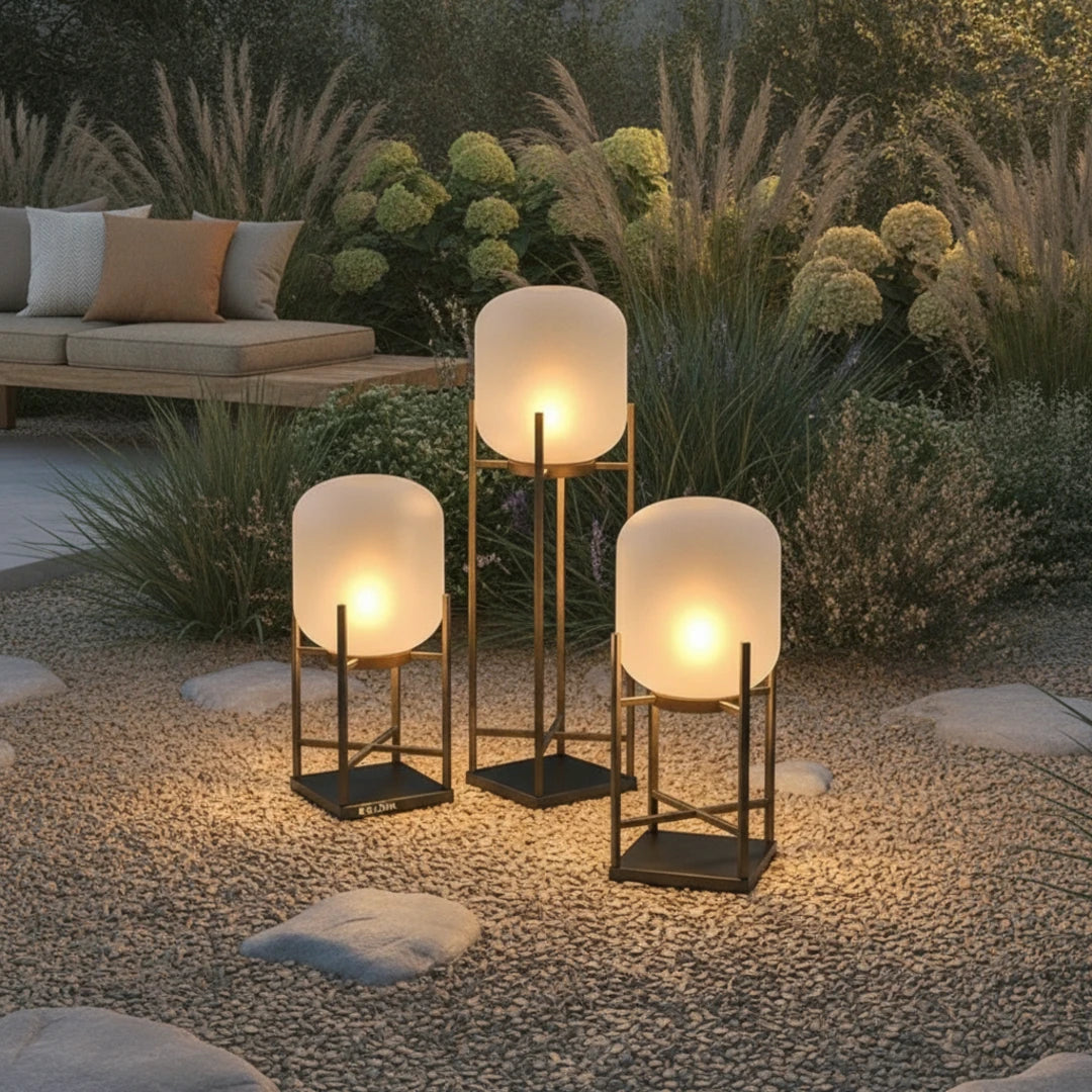 Keldvik — Starlume Outdoor Lantern, Stainless Steel and Glass — Outdoor Garden, square 2