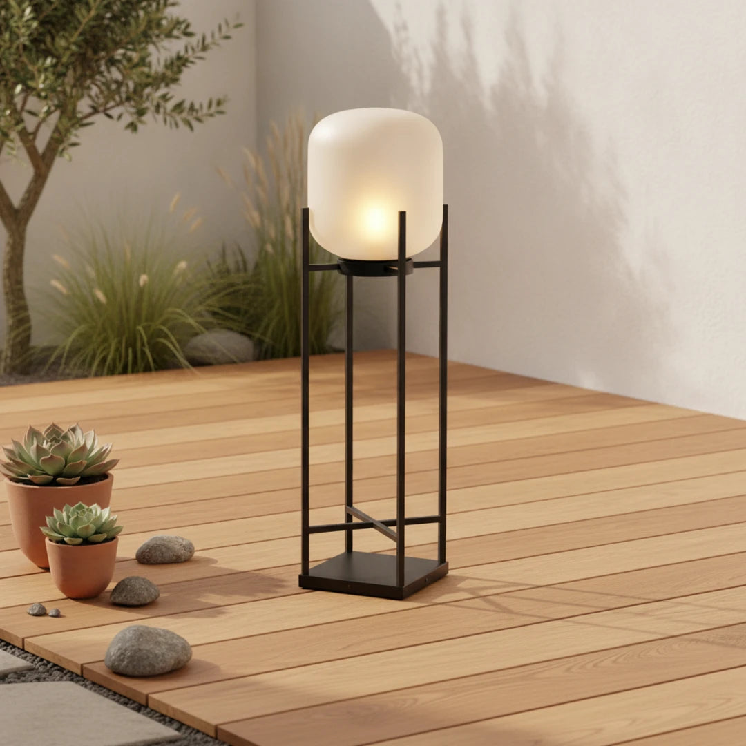 Keldvik — Starlume Outdoor Lantern, Stainless Steel and Glass — Outdoor Patio, square 3