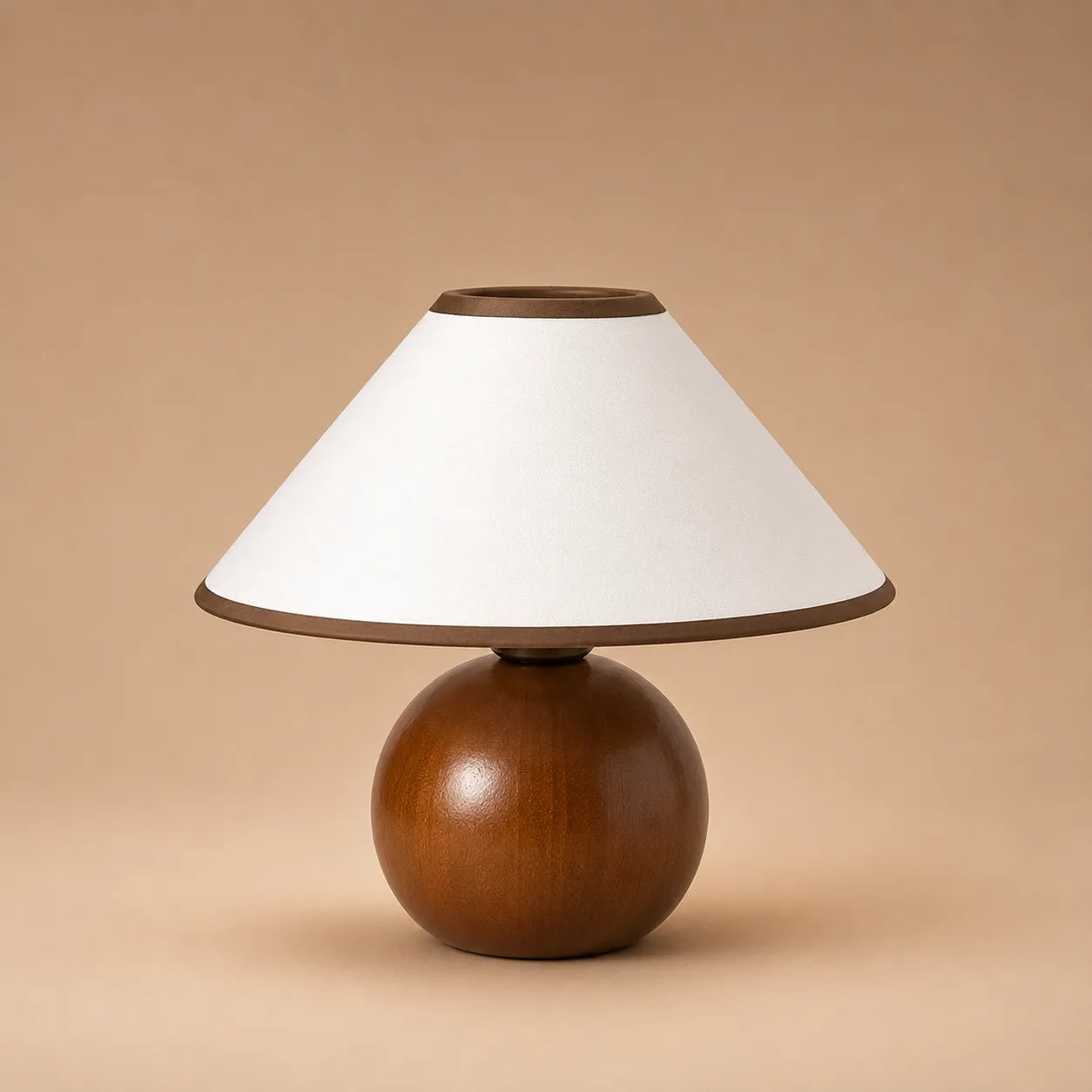 Timberglow Table Lamp, Rich Walnut Finished Wood