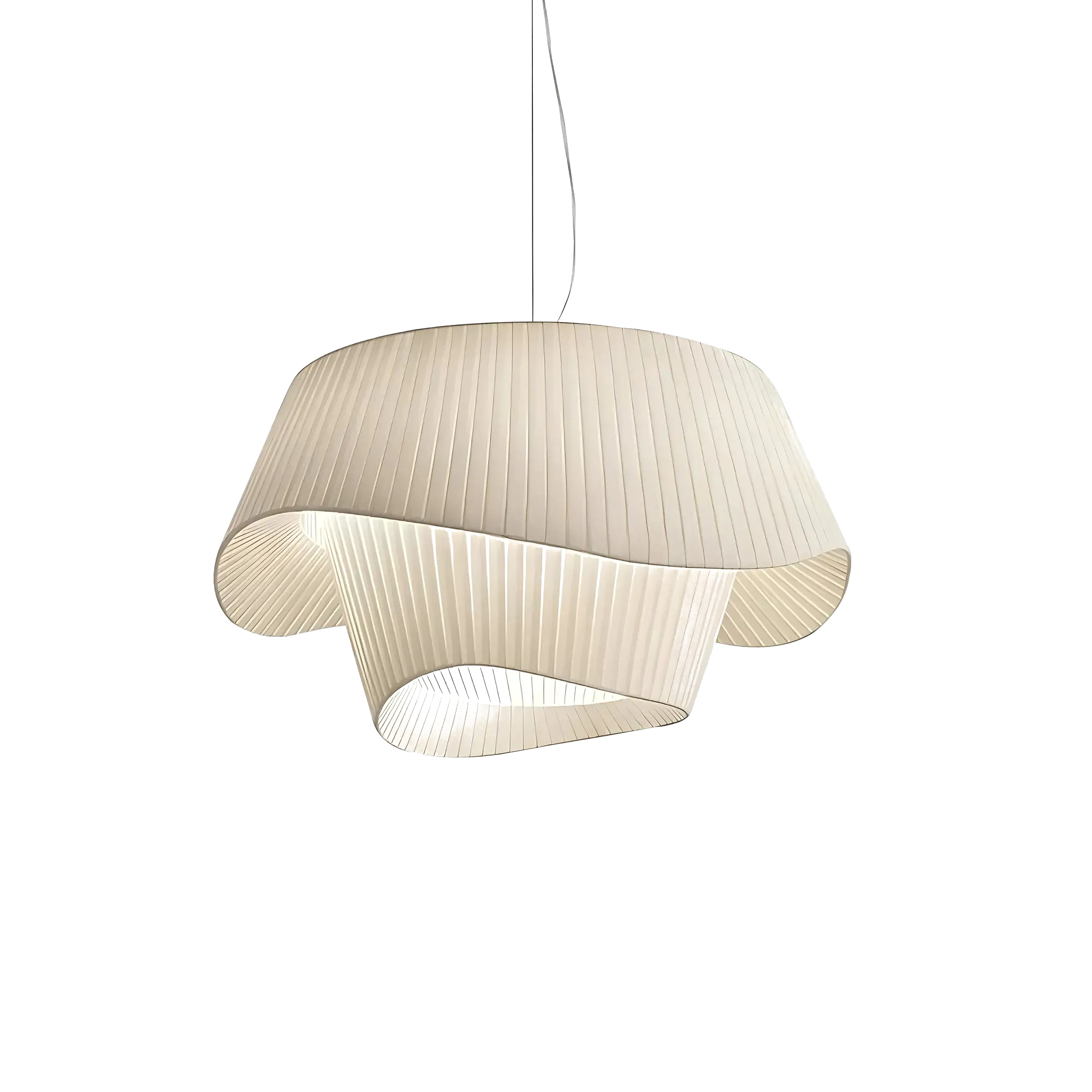 Flowlight Pendant Light, Tyvek Acrylic in Beige or White