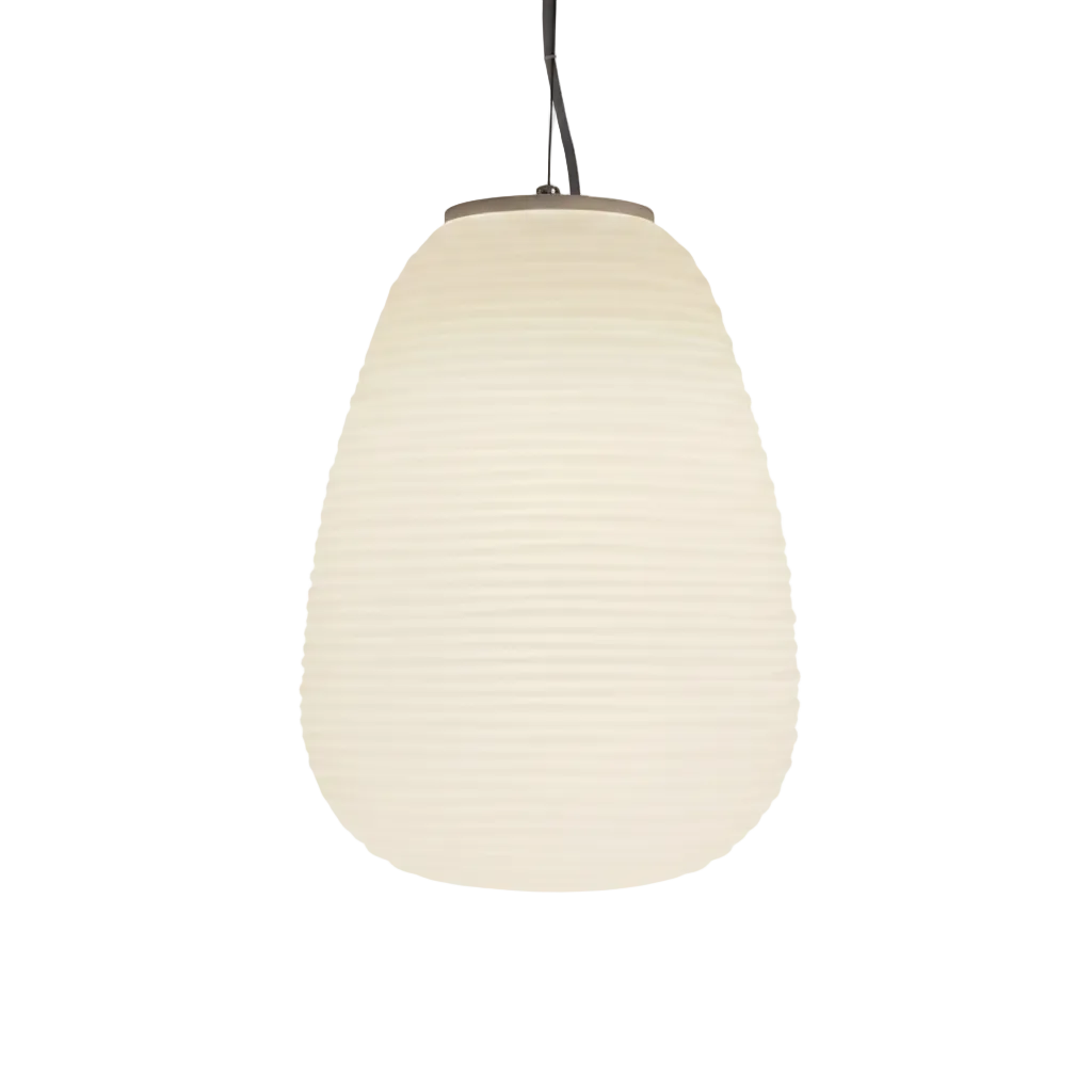 Opaline Pendant Light in a minimalist living room