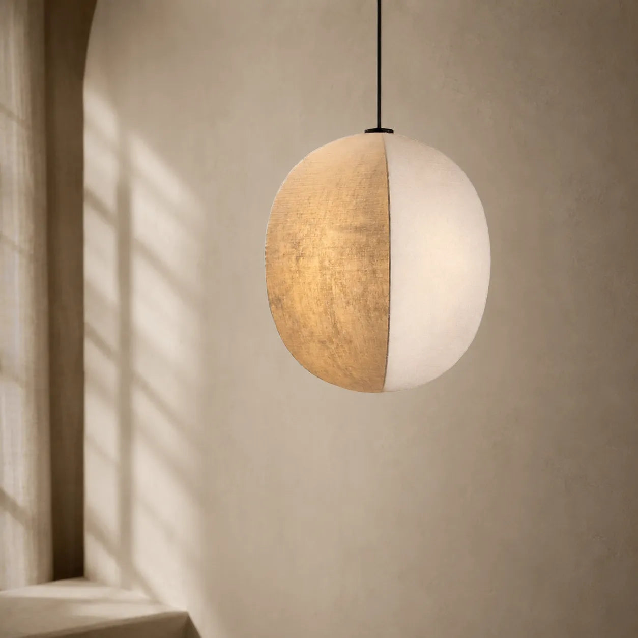 Mistlantern Pendant Light, Soft Imitation Silk Shade