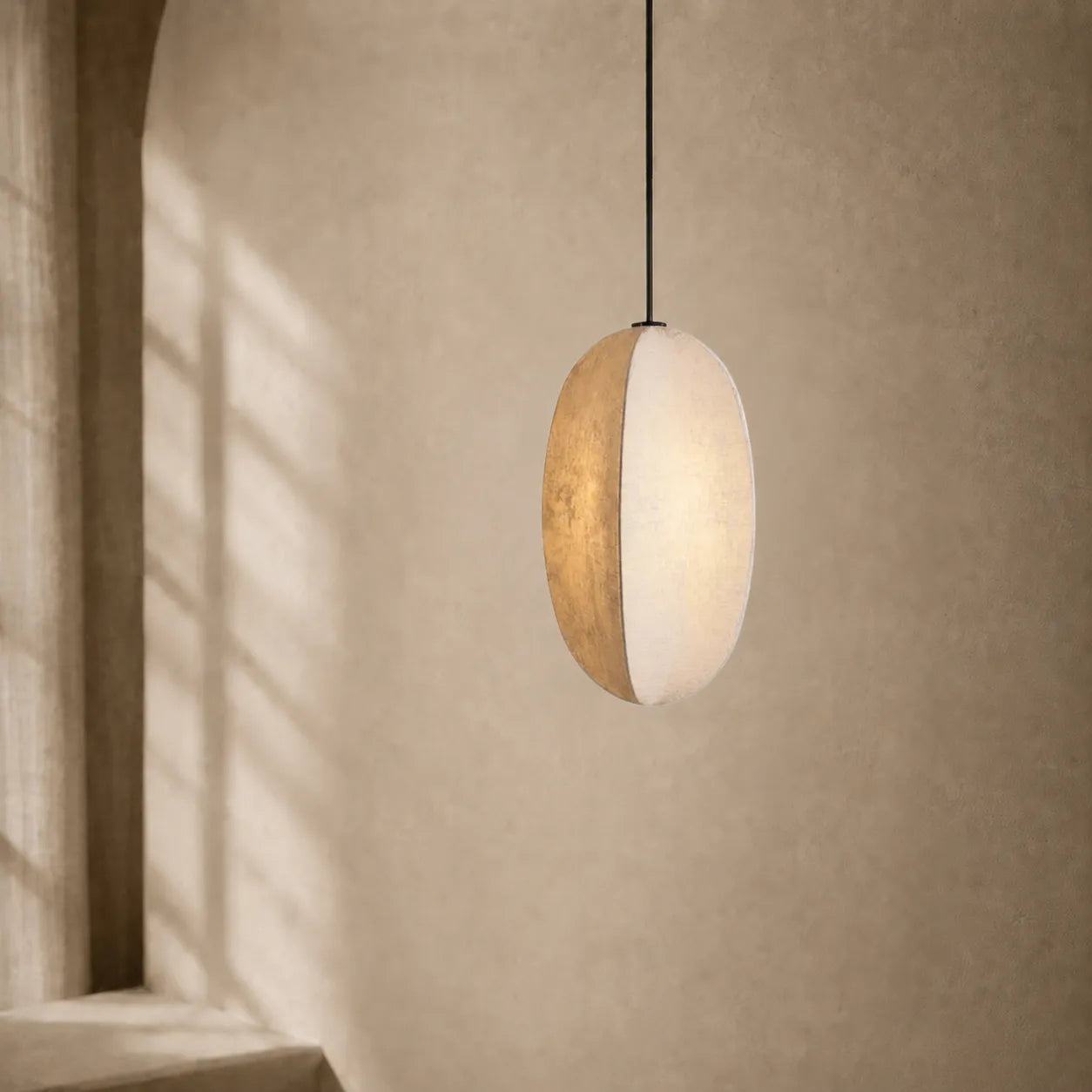 Mistlantern Pendant Light, Soft Imitation Silk Shade